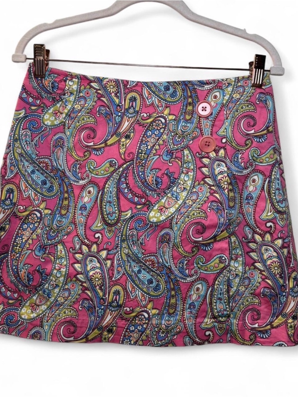 Harold's Pink Paisley Mini Skirt